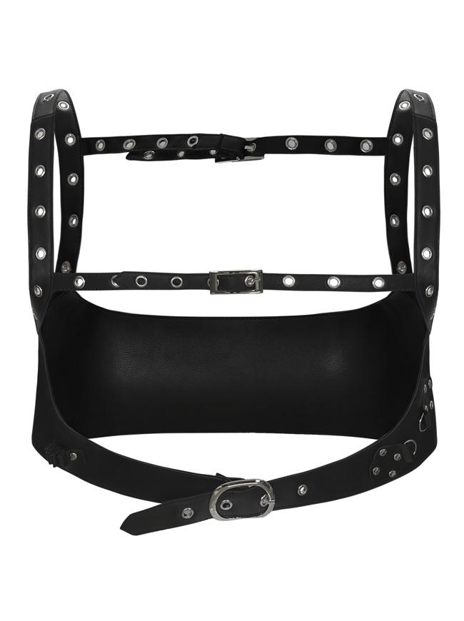 Black Cage Leather Bra Harness -  Finland