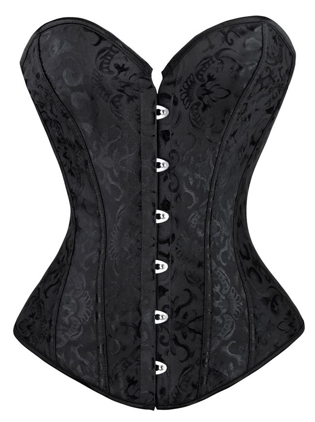 Vintage Jacquard Sweetheart Strapless Overbust Corset - United Corsets