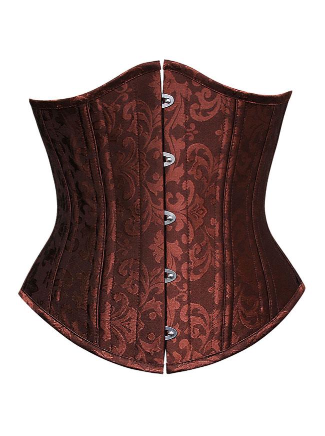 Classic brocade steel-boned authentic waspie corset for tight lacing and  waist training. Gothic, vintage, historical, Renaissance